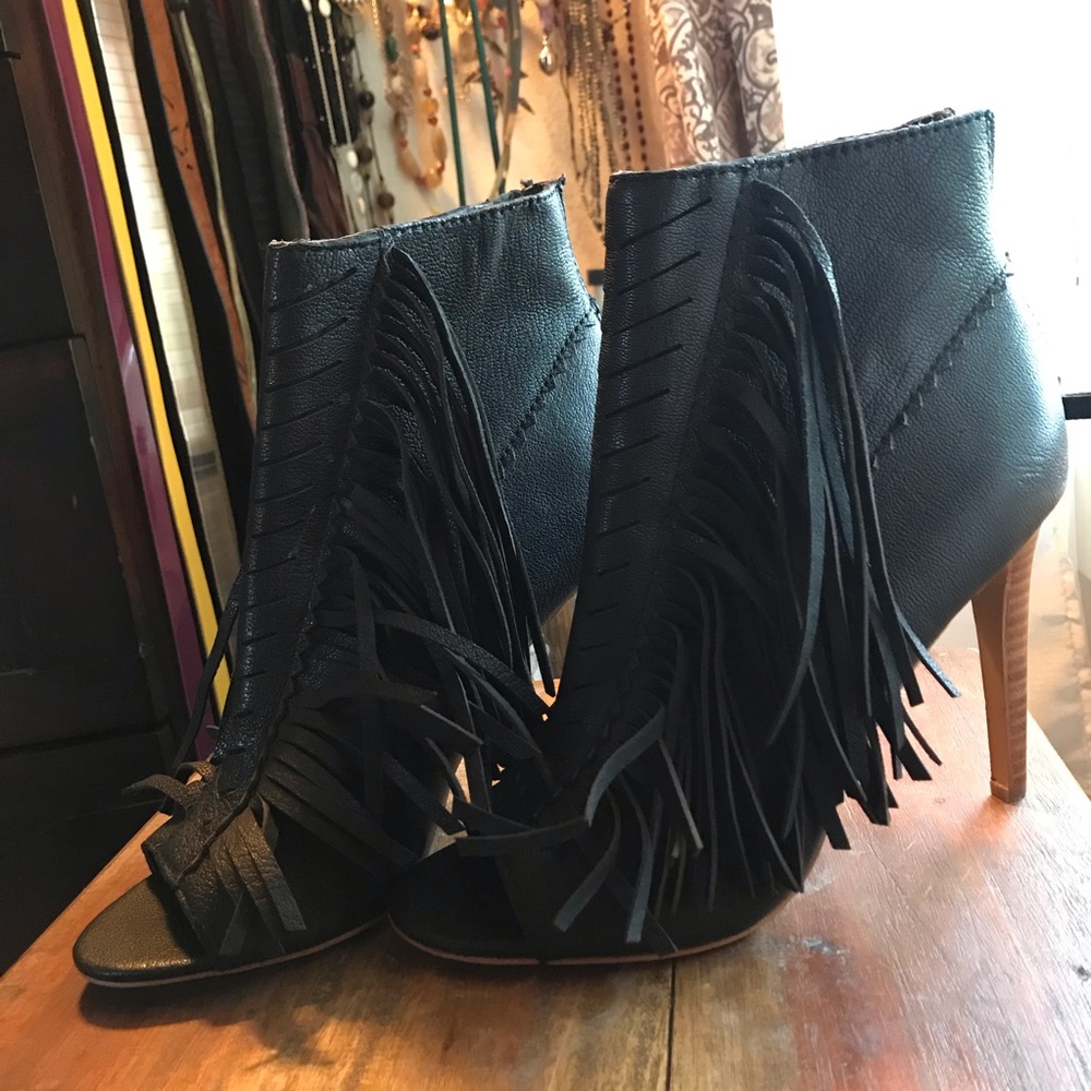 Leather ❤️‍🔥Fringe❤️‍🔥 Booty Heels